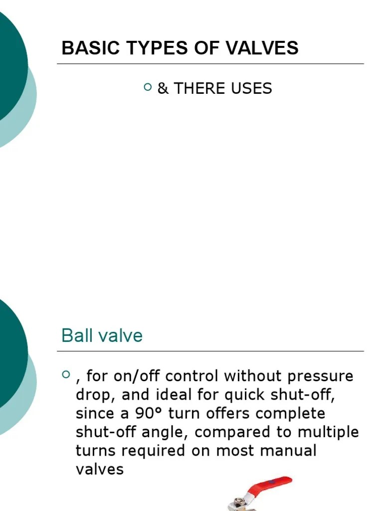 Basic Types of Valves & There Uses PDF
