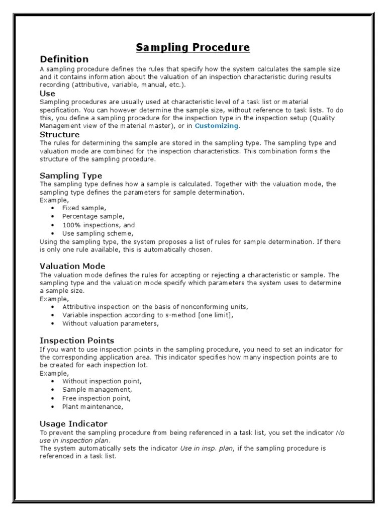 Sampling Procedure & Sampling Scheme Scheme (Programming Language) Sampling (Statistics)