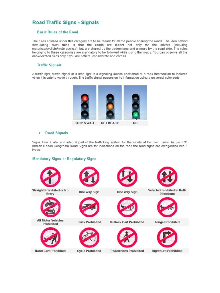 Road Traffic Signs Traffic Traffic Light