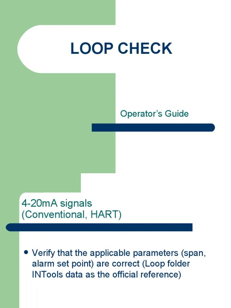 Loop Check Systems Theory Electrical Engineering