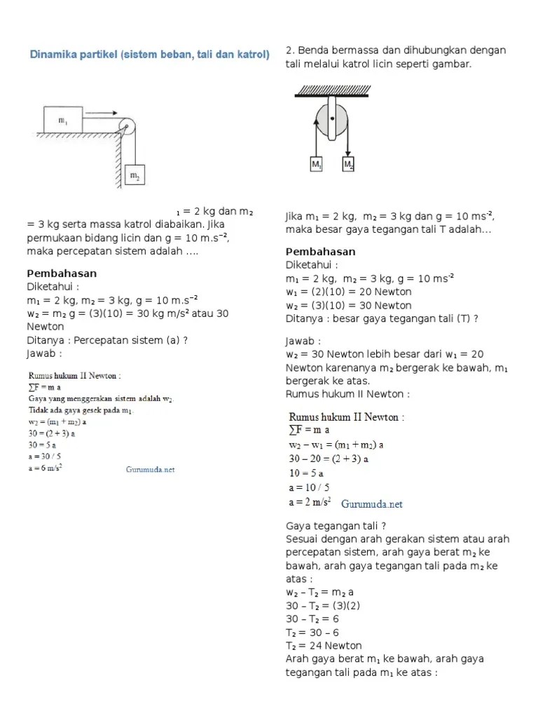 Dinamika Partikel (Katrol) | PDF