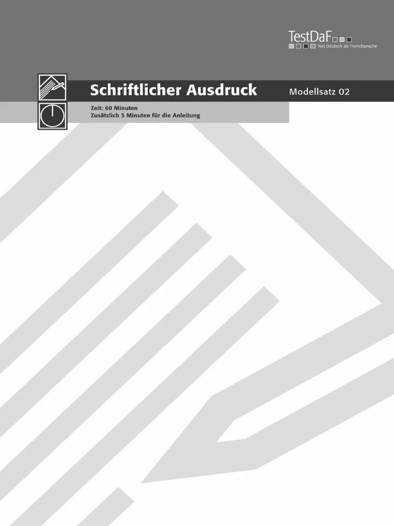 Test DaF Modellsatz 02 Schriftlicher Ausdruck