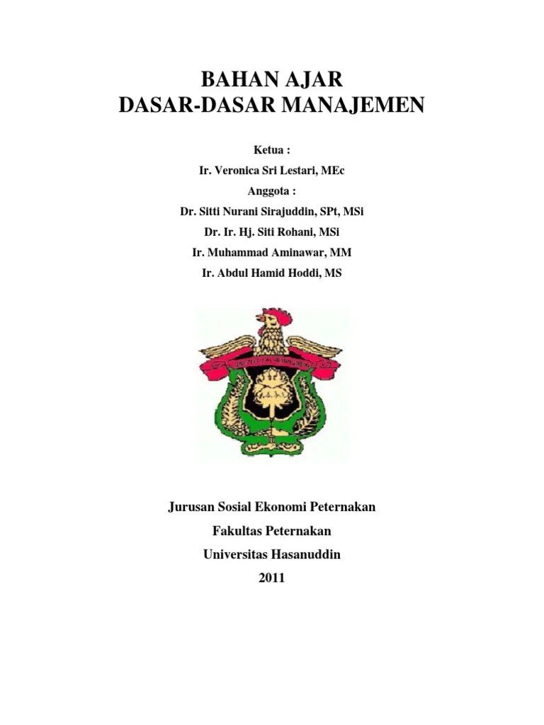 Modul Kuliah Dasar Dasar Manajemen PDF