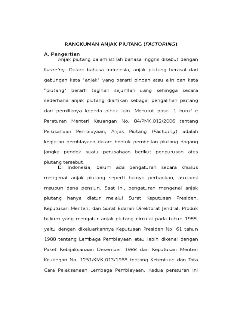 Daftar Nama Perusahaan Anjak Piutang Di Indonesia