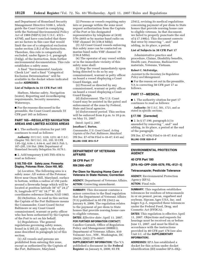 Rule Medical benefits Nursing home care of veterans in State homes