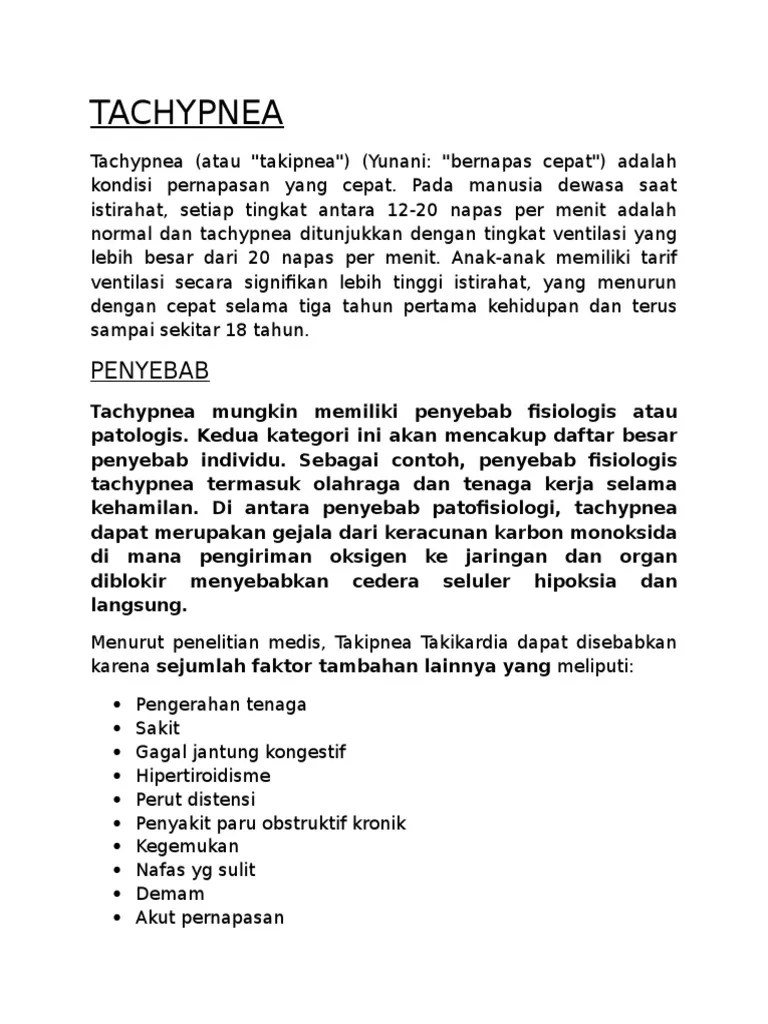 TACHYPNEA | PDF