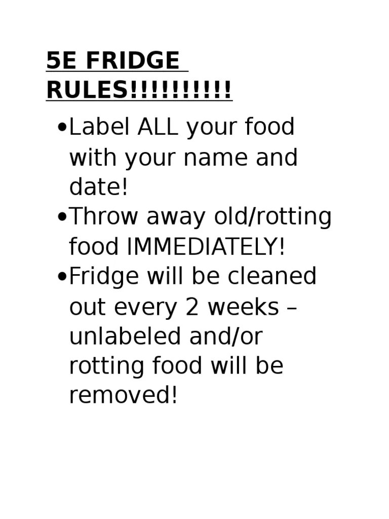 5e Fridge Rules PDF