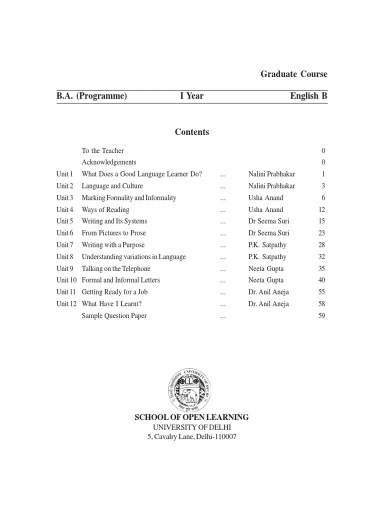 BA Program 1st,Year English (B) Compulsory Course Zoo