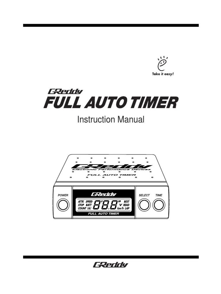 GReddy Turbo Timer Manual Ignition System Electrical Connector
