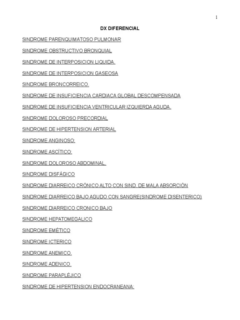 diagnóstico diferencial