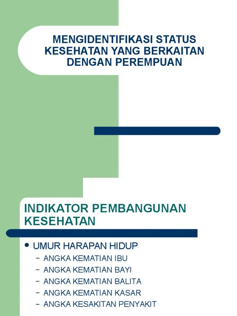 Indikator Status Kesehatan Wanita