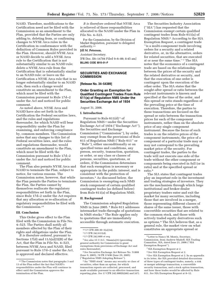 Notice Securities Exchange Act Exemption for qualified