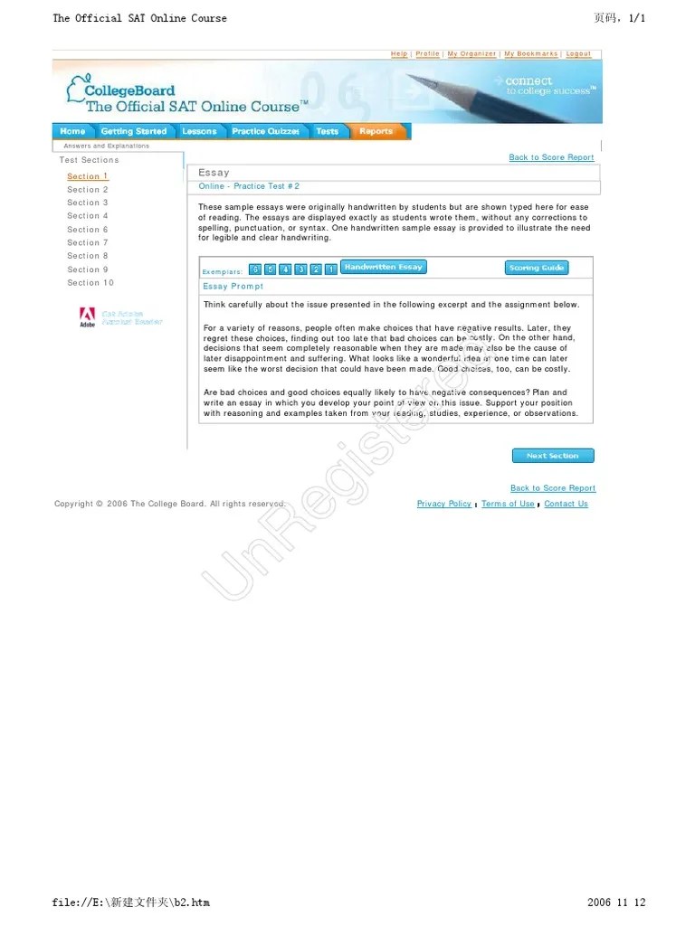 SAT Online Course Test 2 Explanations | PDF | Sat | Triangle