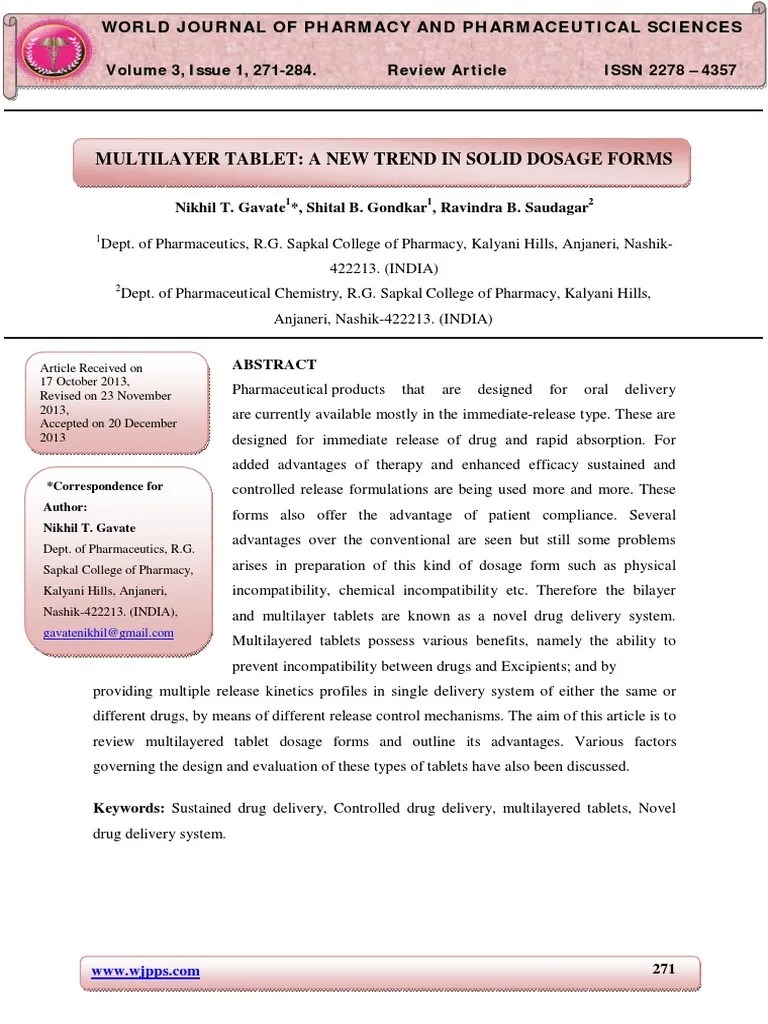 multilayer tablets Tablet (Pharmacy) Pharmaceutical Formulation