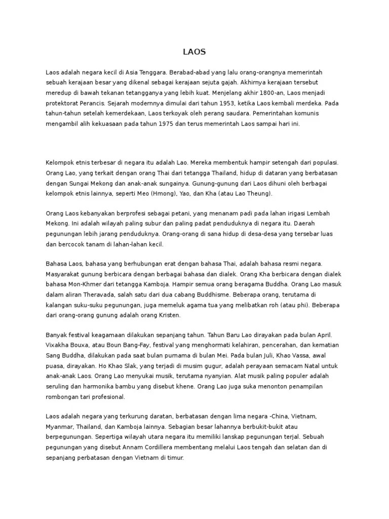 Potensi Negara Laos | PDF