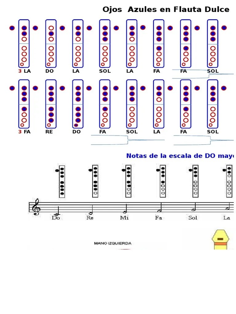 Ojos Azules en Flauta Dulce PDF