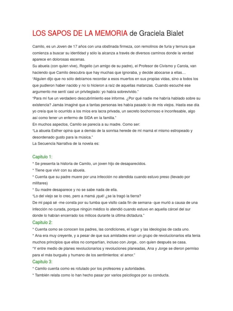 LOS SAPOS DE LA MEMORIA.docx Narración Amor