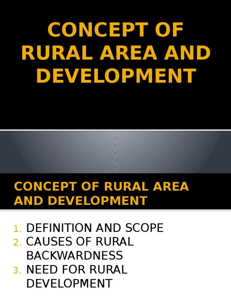 CONCEPT OF RURAL AREA AND DEVELOPMENT.pptx Resource Community