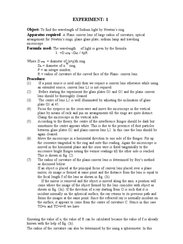 Optics Lab Practical PDF Angular Resolution Lens (Optics)