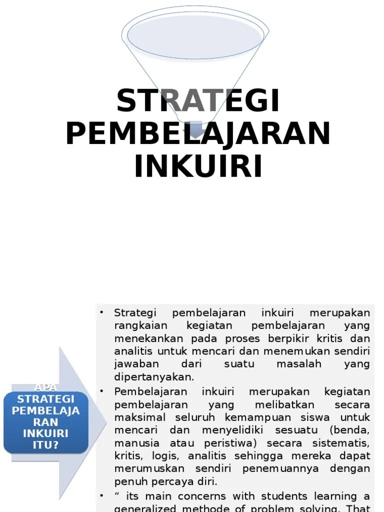Strategi Pembelajaran Inkuiri | PDF