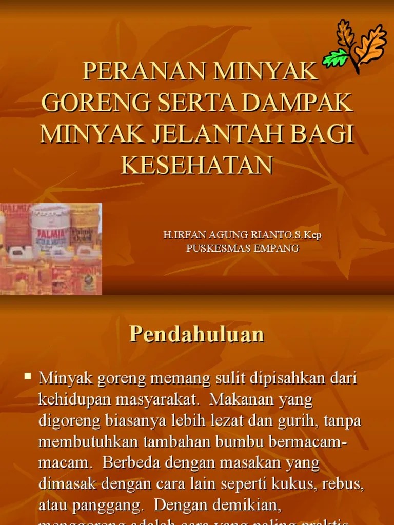 Bahaya Minyak Jelantah