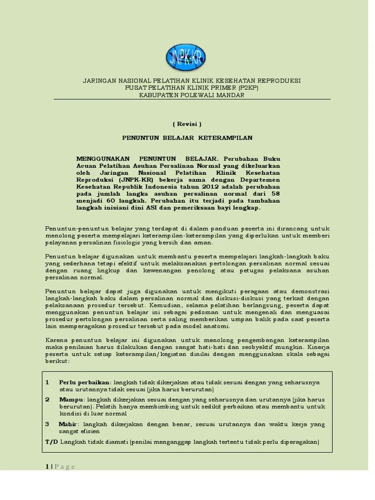 Penuntun Belajar Asuhan Persalinan Normal PDF