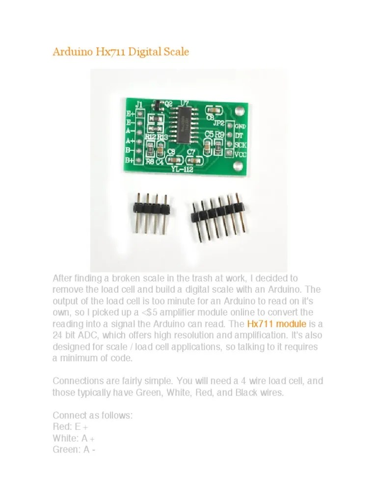 Arduino Hx711 Digital Scale