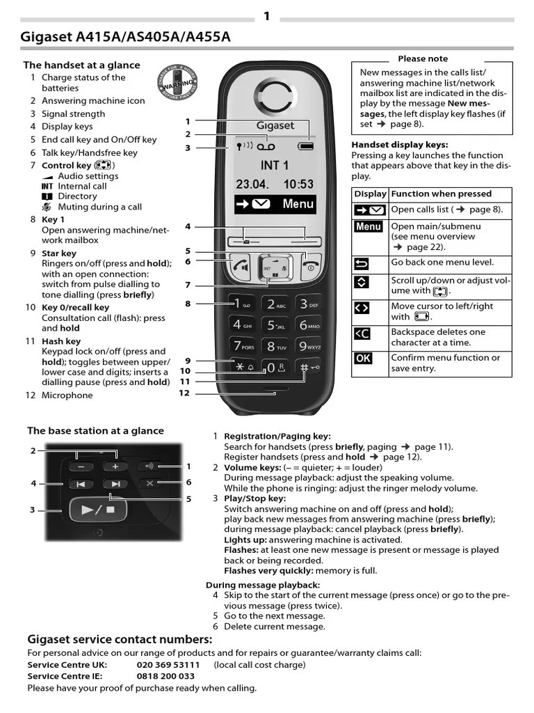Gigaset AS405 Manual | Hearing Aid | Telephone