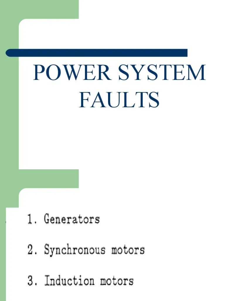 Power System Faults PDF Electric Power System Electric Power