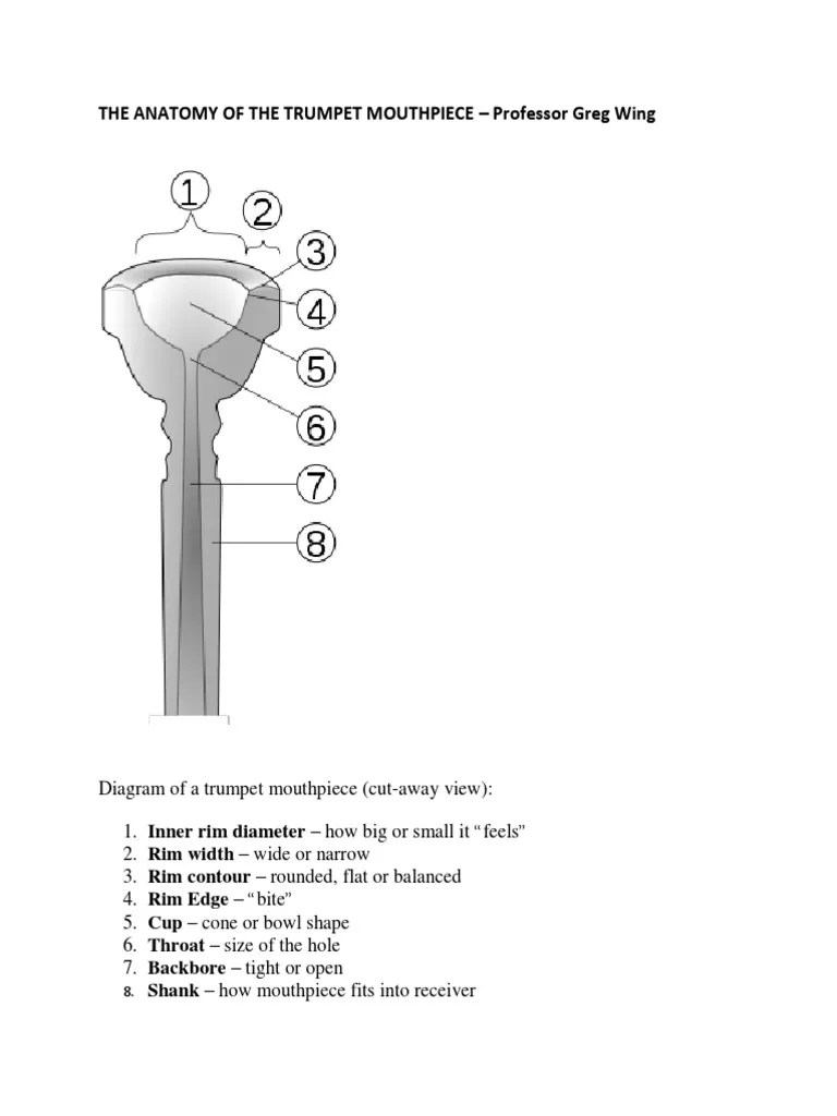 The Anatomy of The Trumpet Mouthpiece PDF