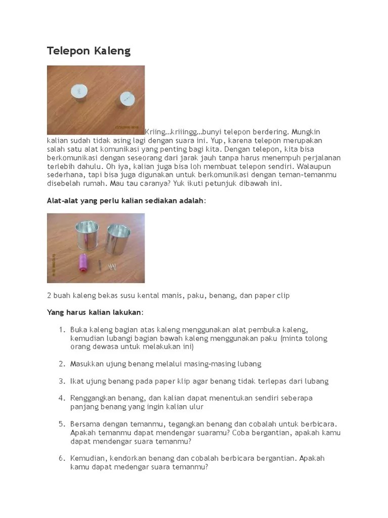 Telepon Kaleng | PDF