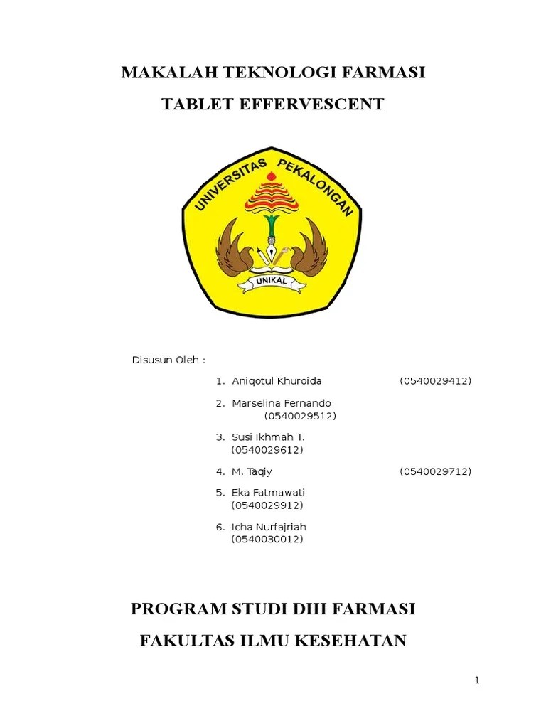 Makalah Tablet Effervescent