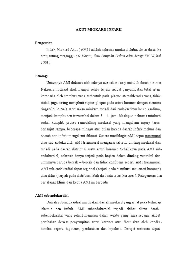 Laporan Pendahuluan Infark Miokard Akut