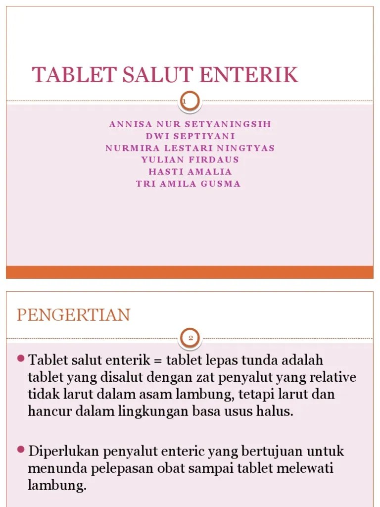 Tablet Salut Enterik | PDF