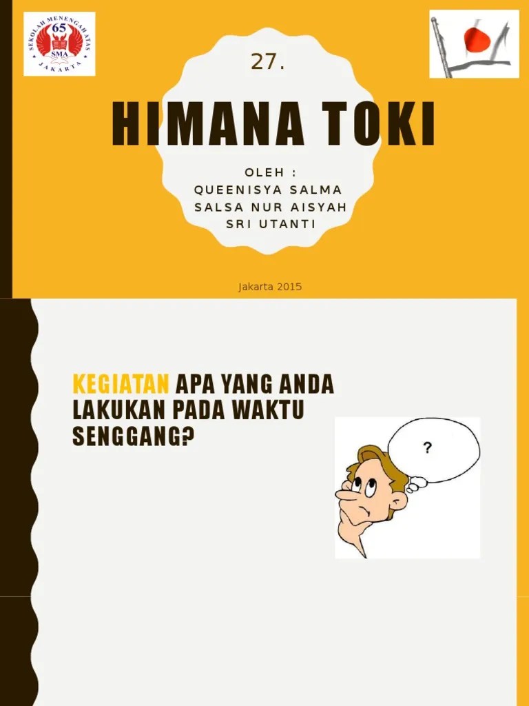 Himana Toki (Waktu Senggang) | PDF