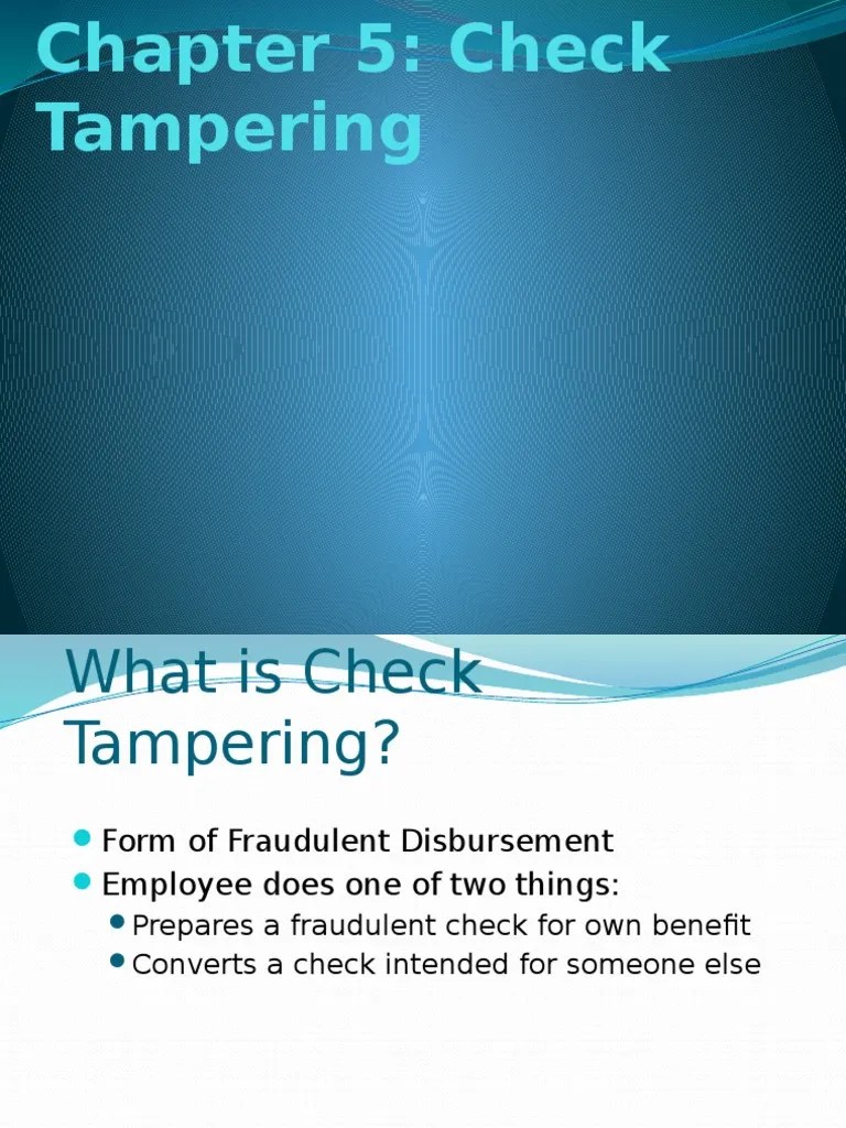 Check Tampering PDF Cheque