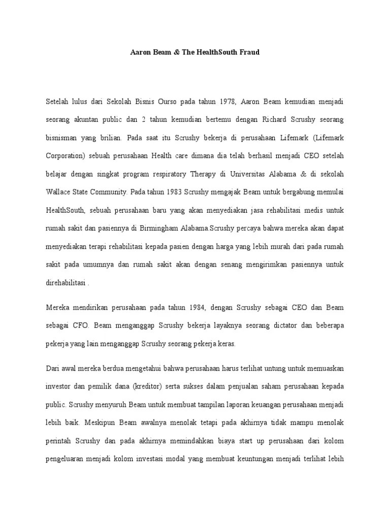 Aaron Beam &amp; The HealthSouth Fraud