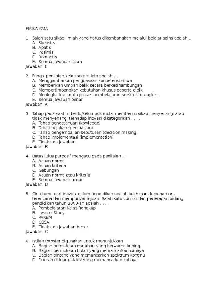 Soal UKG Fisika 2015 Sma PDF