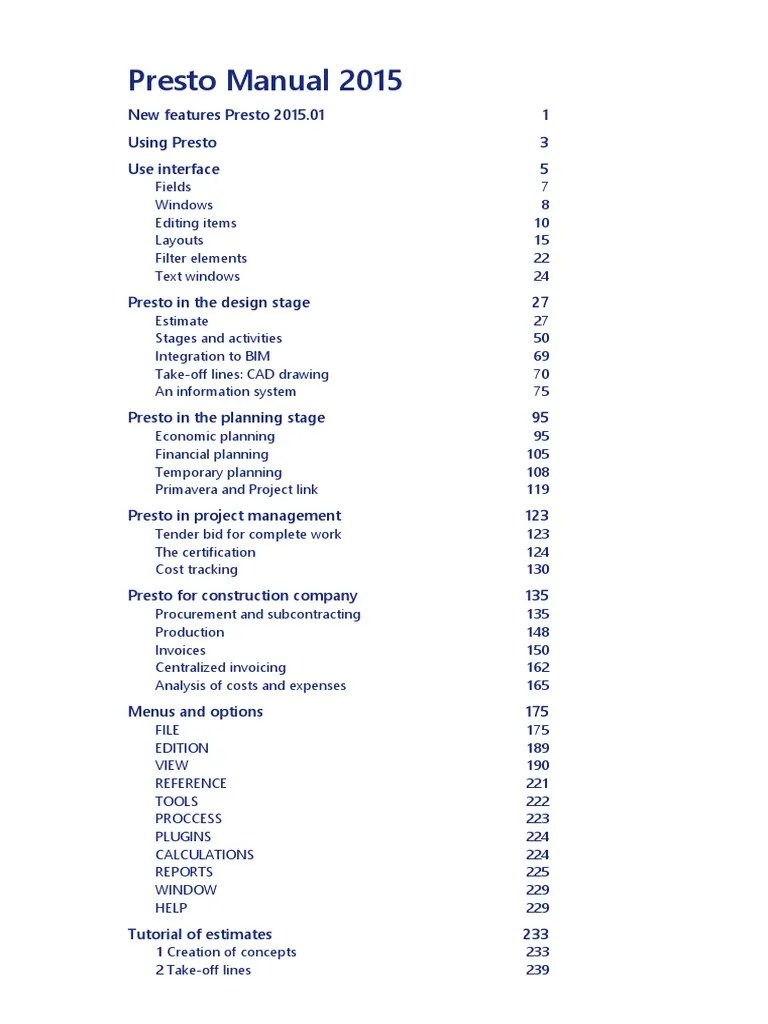 Presto Manual 15 (ENG) | PDF | Xml Schema | File Format