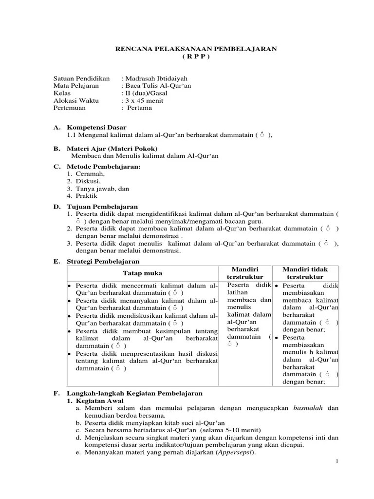 Contoh Soal Baca Tulis Alquran Kls 6 Ruang Belajar