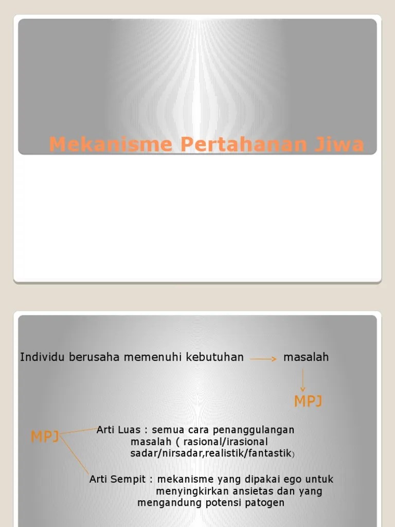 Mekanisme Pertahanan Jiwa | PDF