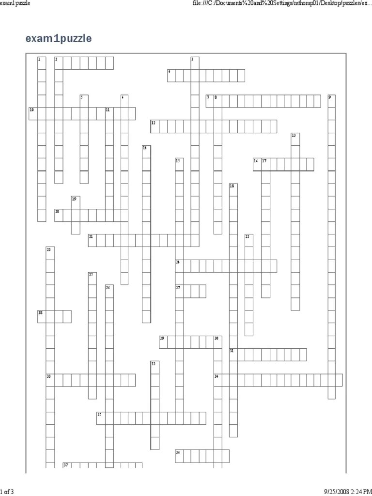 Pharmacology Crossword Puzzle Agonist