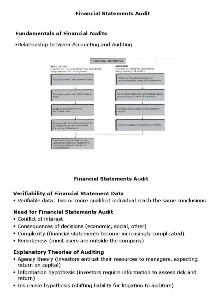 Financial Statements Audit PDF Financial Audit Audit