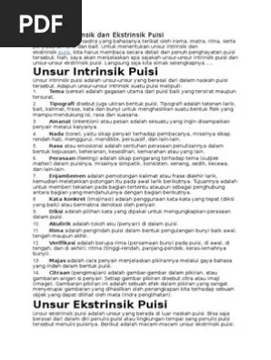 15 Contoh Naskah Drama Beserta Unsur Intrinsik Dan Ekstrinsiknya