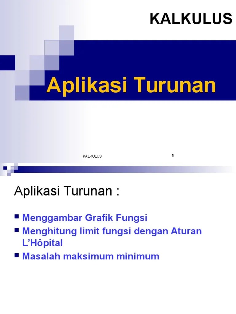 Aplikasi Turunan