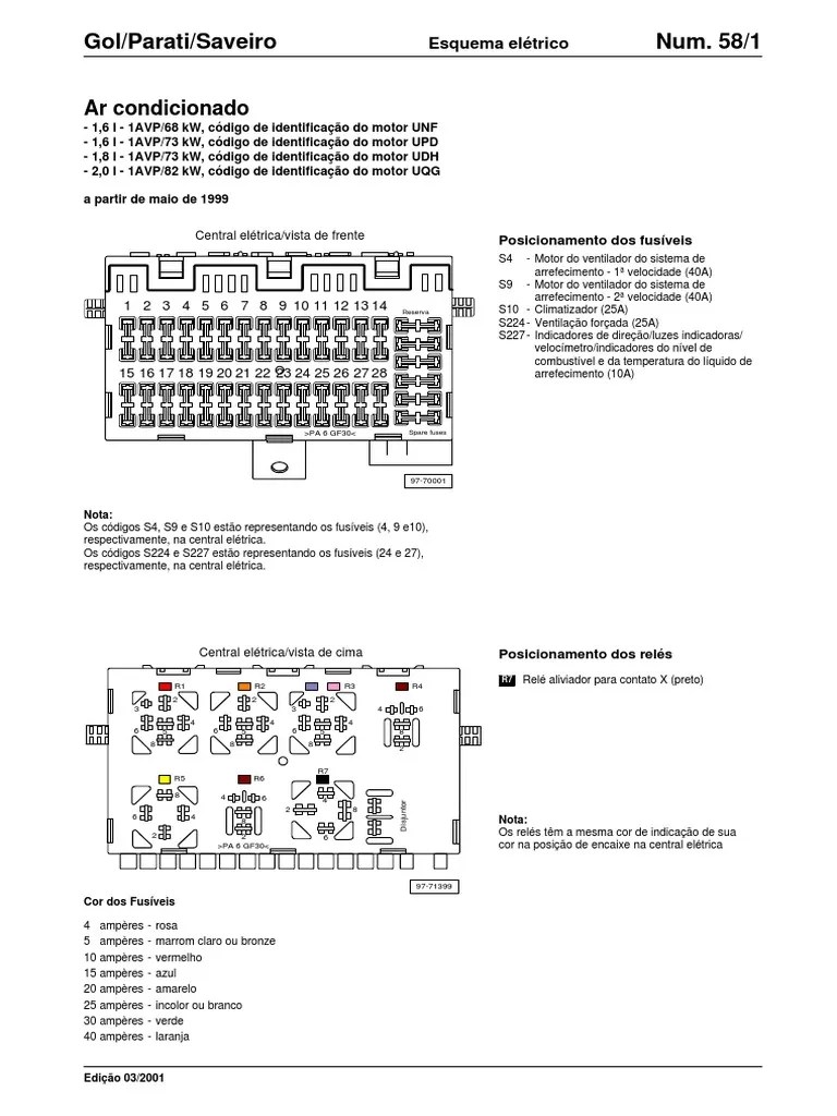 esquema ac gol g3 Relé Termodinâmica de Engenharia