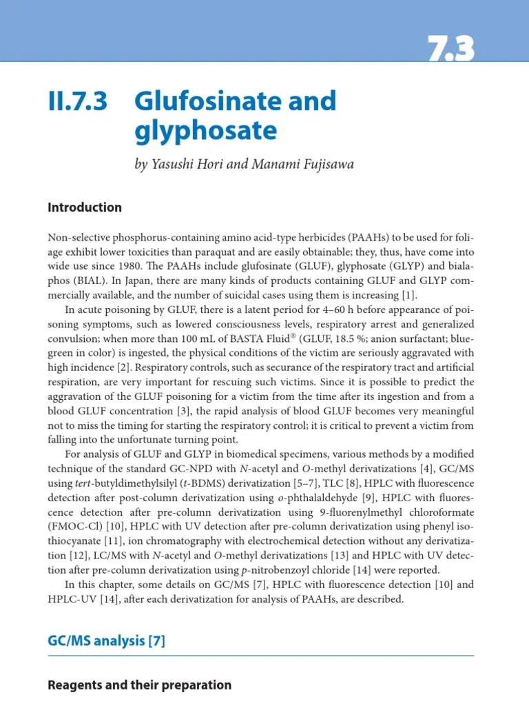 Glyphosate and Glufosinate Page 1 PDF High Performance Liquid