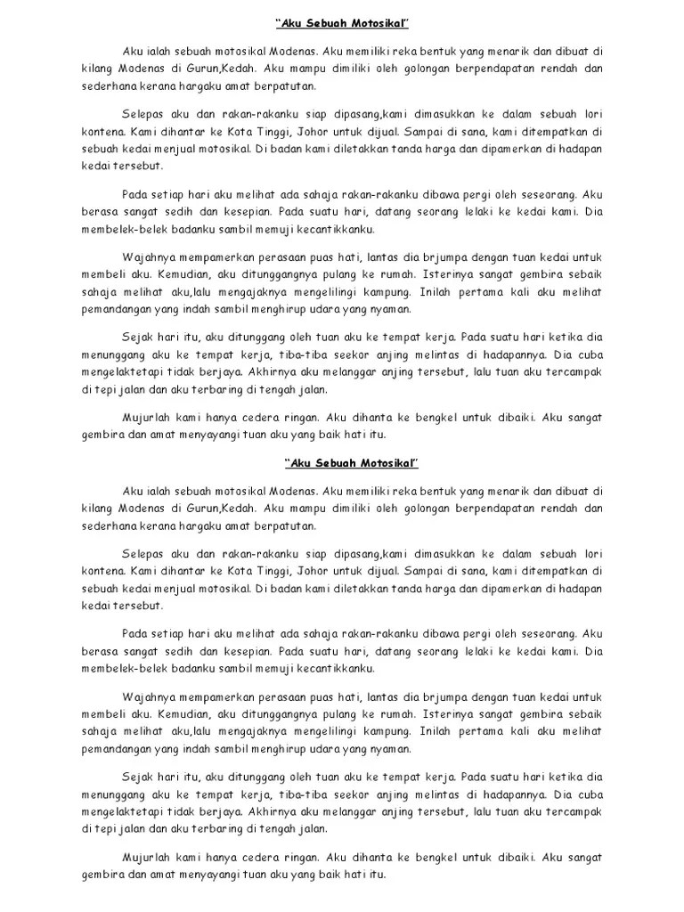 Aku Sebuah Motosikal