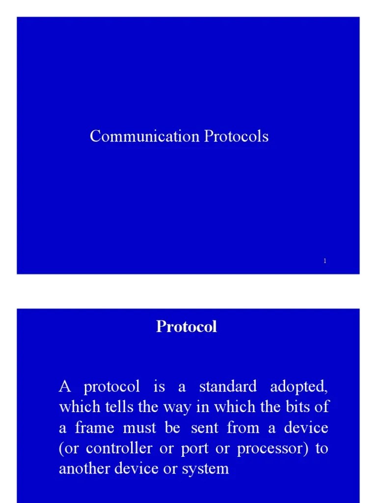 A Comprehensive Overview of Communication Protocols Defining Protocols