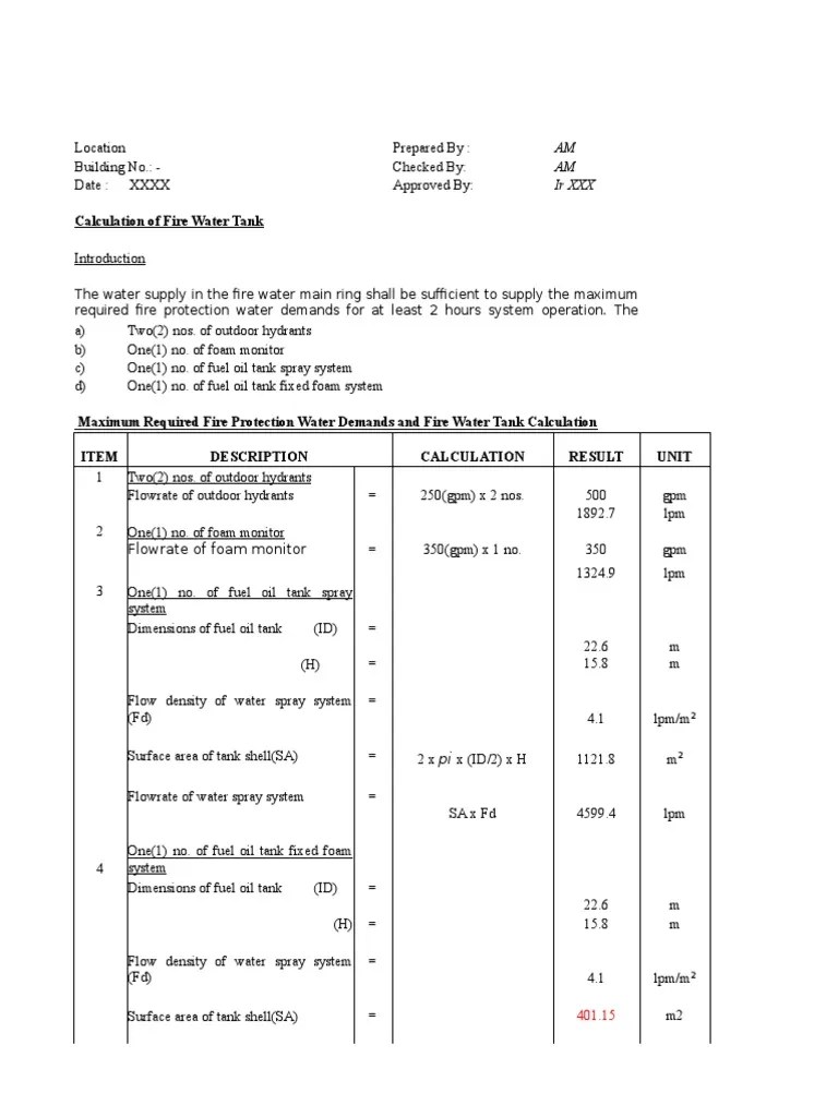 Water Demand Calculation 1